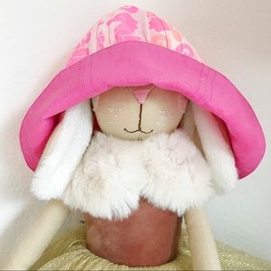 NWT Reversible Pink floral Summer Har bonnet